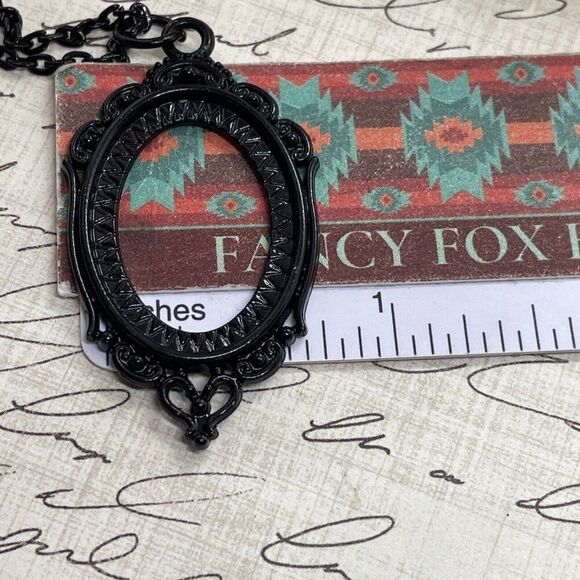 Gold Green Raven Gothic Crow Heart Wedding Party Jewelry Prom  necklace Cameo - Picture 7 of 8